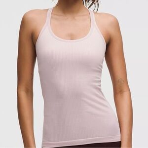 Lululemon Ebb to Street Tank Top Light Support Pink Ribbed 4
